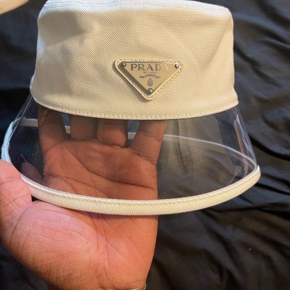 Prada bucket hat with clear brim - Picture 2 of 7